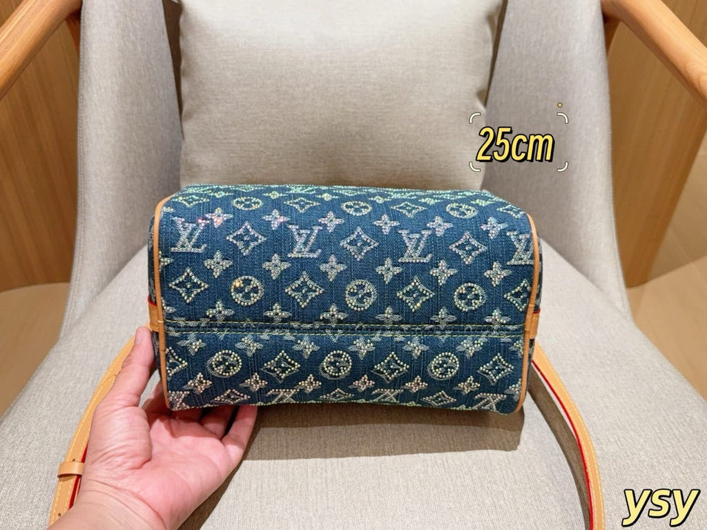 Denim Monogram Speedy Handbag
