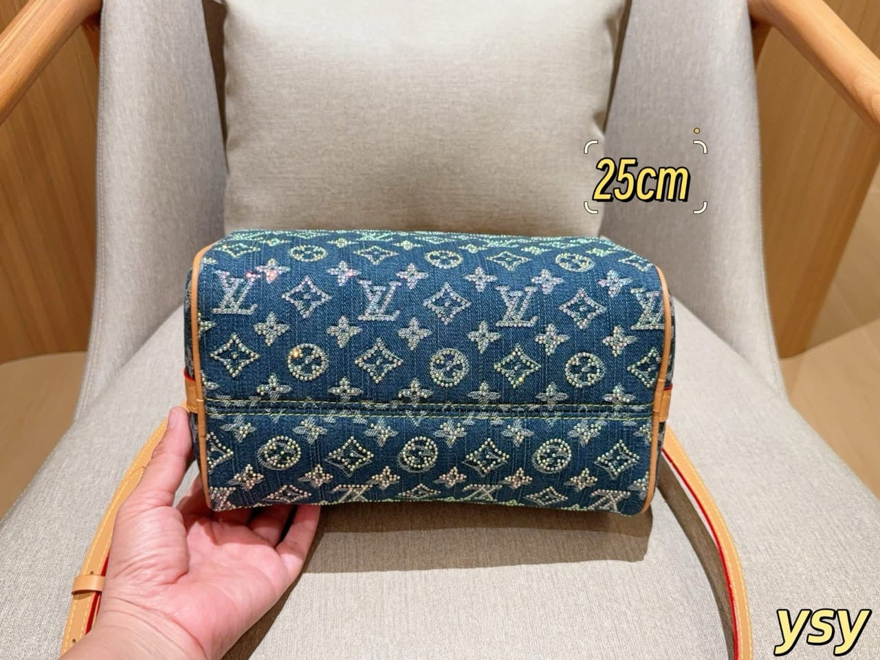 Denim Monogram Speedy Handbag