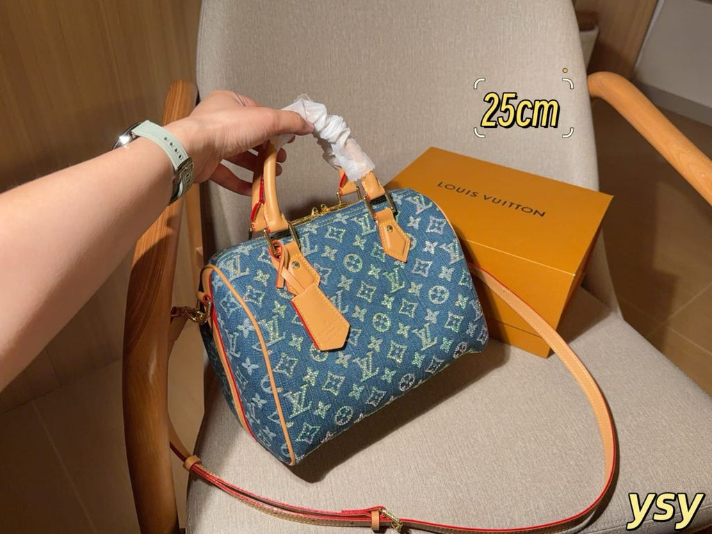 Denim Monogram Speedy Handbag