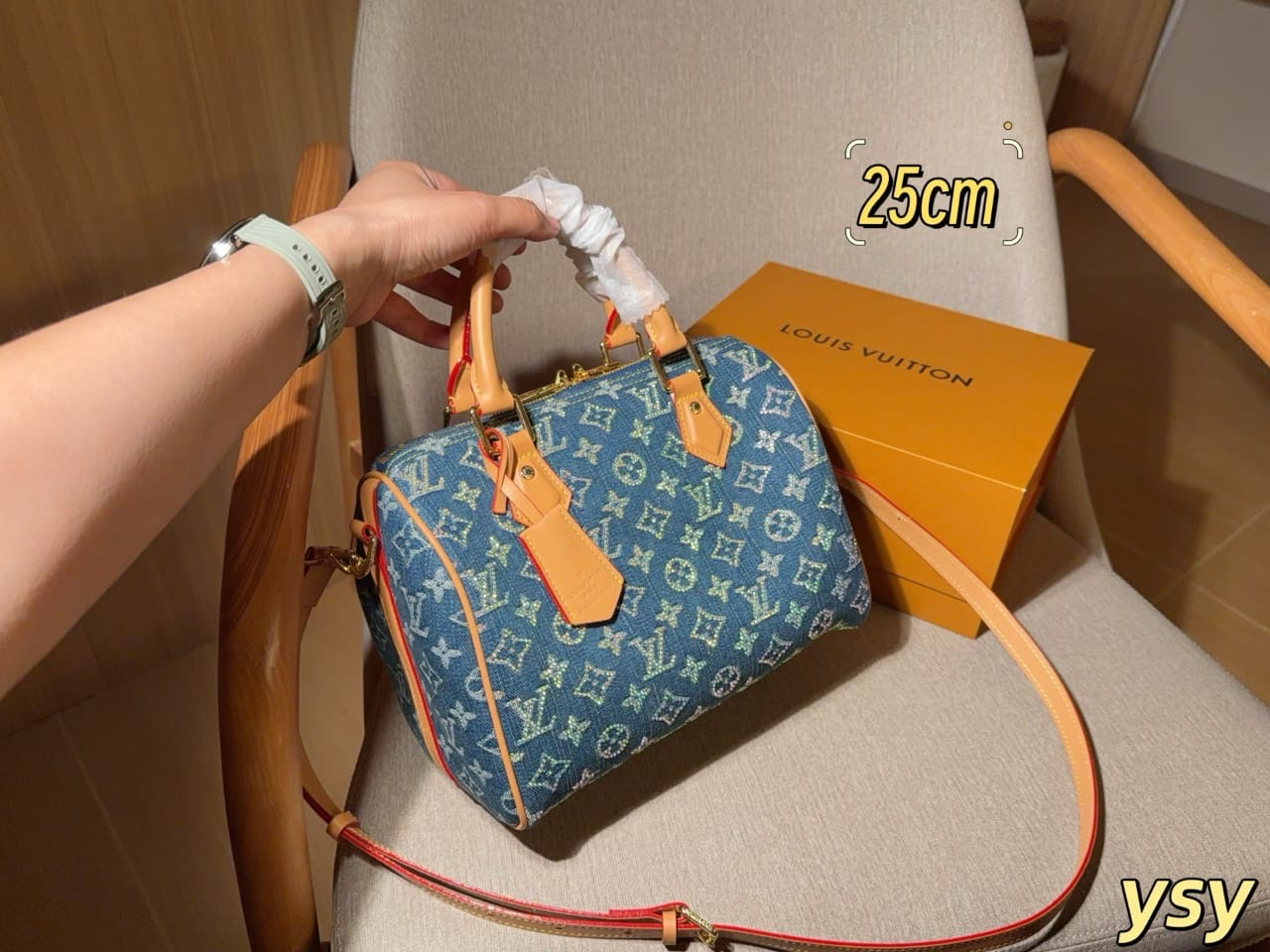 Denim Monogram Speedy Handbag