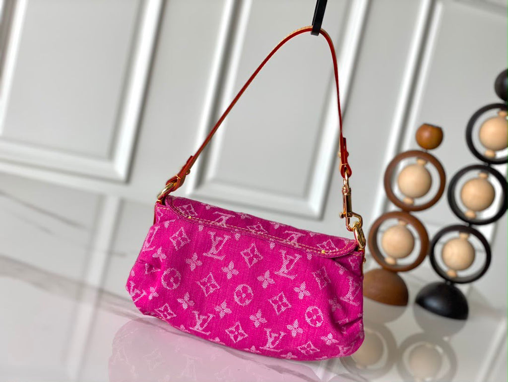 Pink Denim Sunset Shoulder Bag