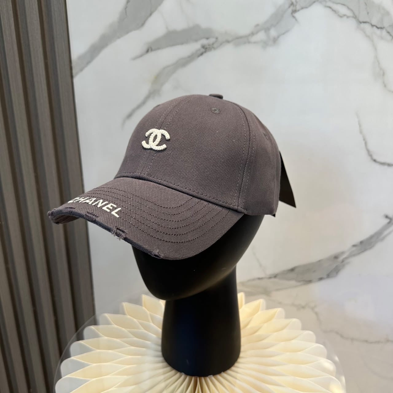 Grey Luxury-Inspired Basketball Cap