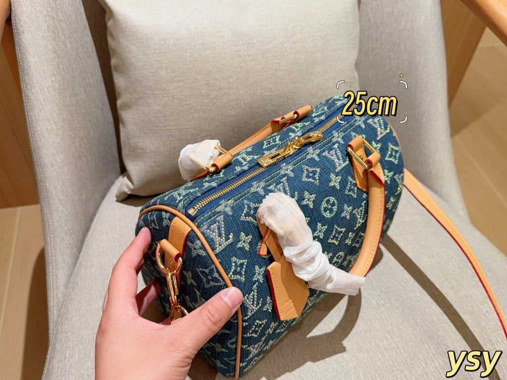 Denim Monogram Speedy Handbag