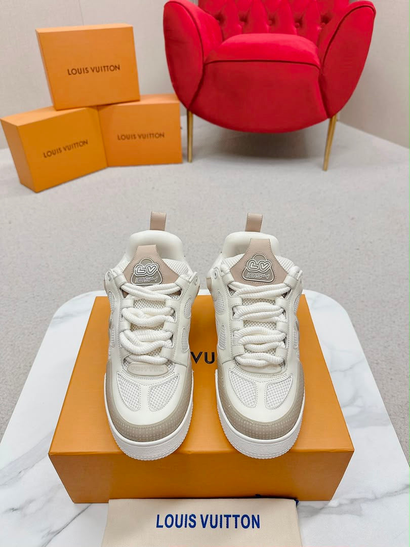 White Luxury Skate Trainers