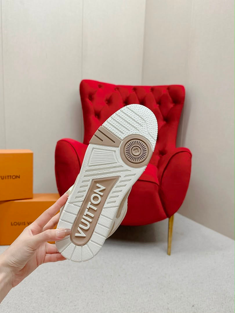 White Luxury Skate Trainers
