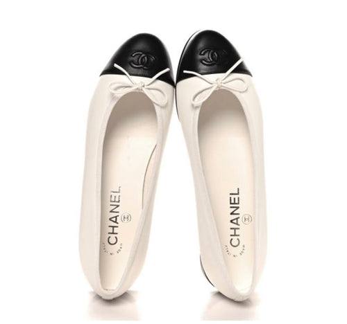 Black &amp; Beige Elegant Ballet Flats