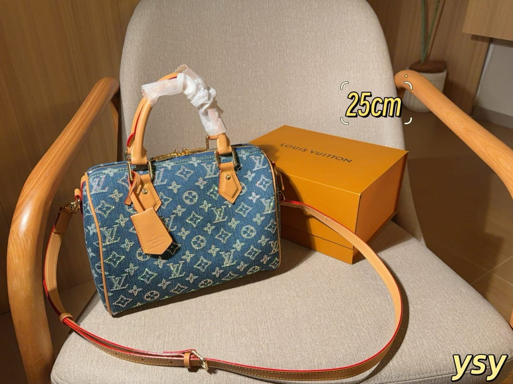 Denim Monogram Speedy Handbag