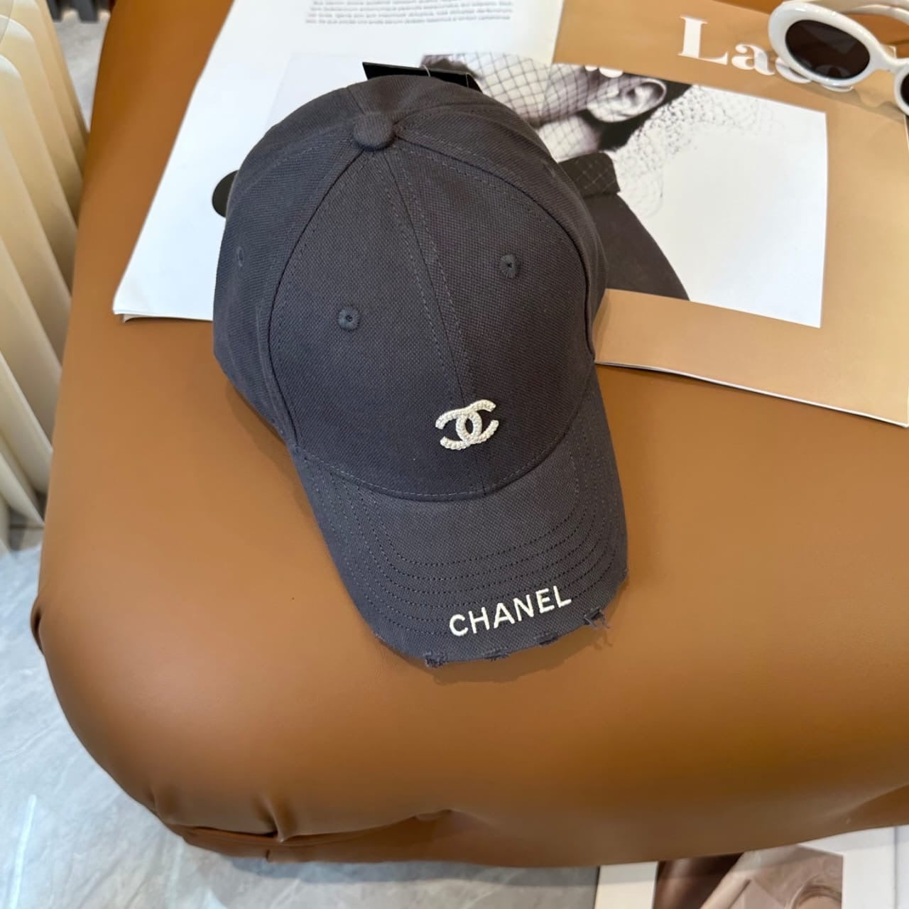 Grey Luxury-Inspired Basketball Cap