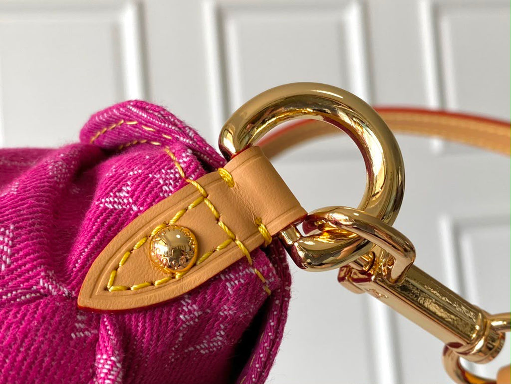 Pink Denim Sunset Shoulder Bag