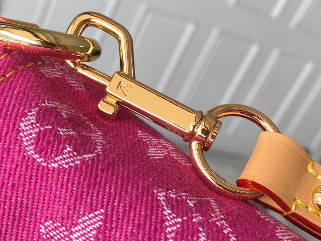 Pink Denim Sunset Shoulder Bag