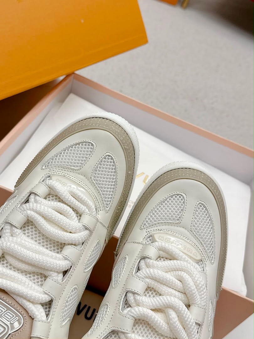 White Luxury Skate Trainers