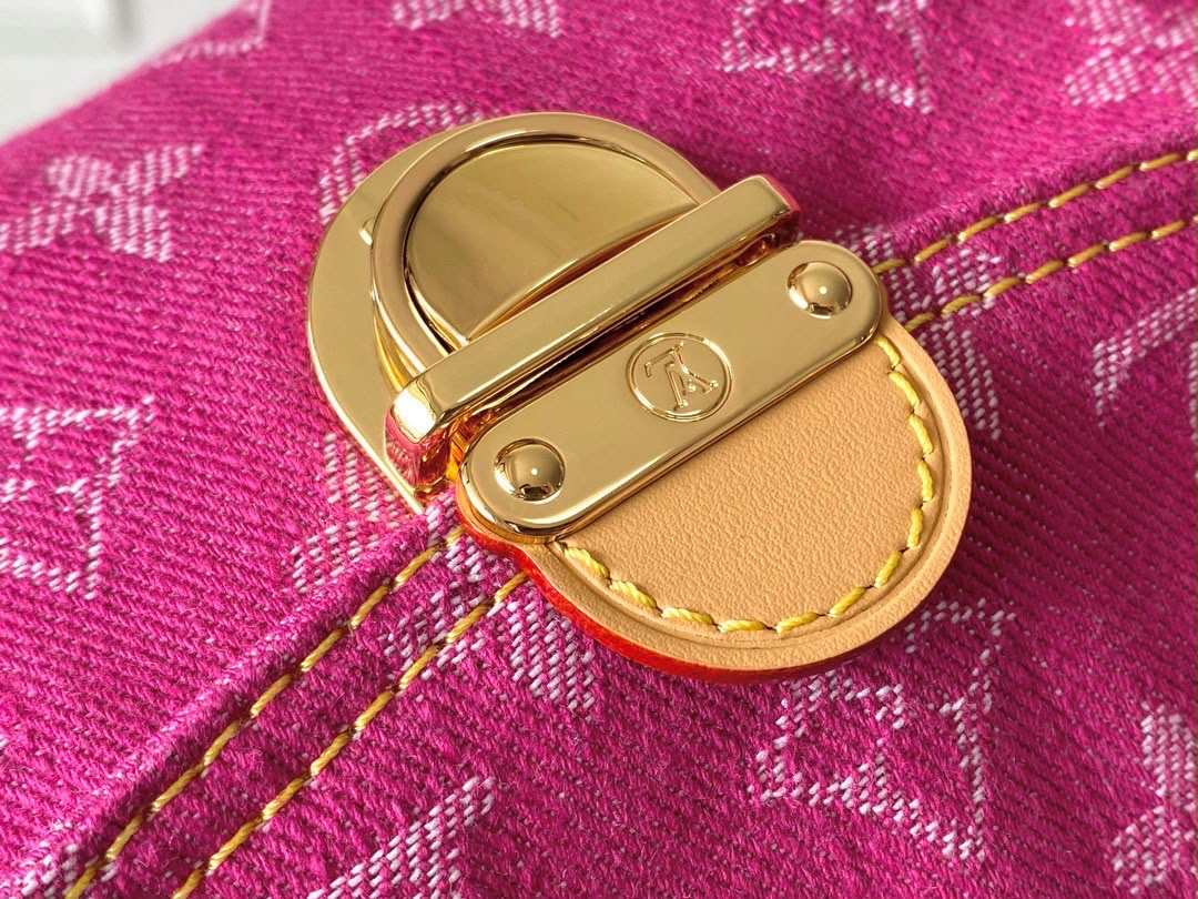 Pink Denim Sunset Shoulder Bag