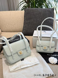 Pastel Mini Shoulder Bag with Gold Accent Hardware