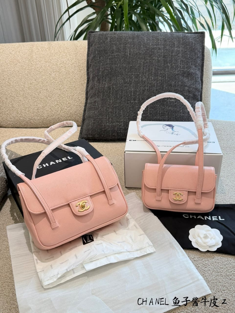 Pastel Mini Shoulder Bag with Gold Accent Hardware